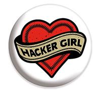 Stranger Things - Button Badge - 4 - Hacker Girl