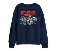 Stranger Things Cartoon Group Kinder-Sweatshirt, Schwarz, 9-11