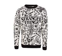 Stranger Things Christmas Jumper Hellfire Club Collage Unisex Ugly Sweater XXL