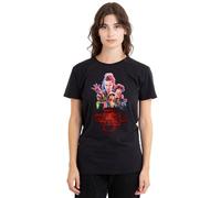 Stranger Things Damen Season Three Poster Ladies Shirt, Black, Schwarz, L EU