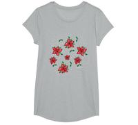 Stranger Things Demogorgon Stechpalmenmuster T-Shirt, Mädchen, Grau Meliert, S