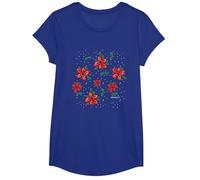 Stranger Things Demogorgon Stechpalmenmuster T-Shirt, Mädchen, Königsblau, S