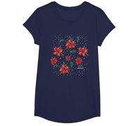 Stranger Things Demogorgon Stechpalmenmuster T-Shirt, Mädchen, Marineblau, S