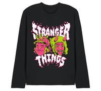 Stranger Things Eddie and Dustin Unisex Long Sleeve T Shirt, Black, Small
