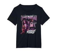 Stranger Things Eddie Munson Homage 86 T-Shirt, Damen Große Größen, Schwarz, 6X