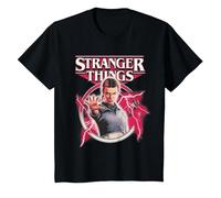 Stranger Things Eleven Lightning Poster T-Shirt, Kinder, Schwarz, 92