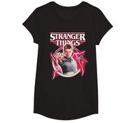 Stranger Things Eleven Lightning Poster T-Shirt, Mädchen, Schwarz, L