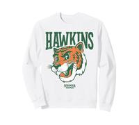Stranger Things Hawkins High Tiger Mascot Sweatshirt, Unisex für Erwachsene, Weiß, L