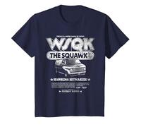 Stranger Things Hawkins Hitmaker WSQK Back T-Shirt, Kinder, Marineblau, 92