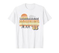 Stranger Things Hawkins Retro 85 T-Shirt, Herren, Weiß, L