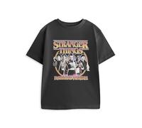 Stranger Things Helden-T-Shirt für Kinder, dunkelgrau, kurzärmelig | Grafik-T-Shirt mit Eleven, Mike, Dustin, Lucas und Will | Perfekt für jeden Tag Merchandise