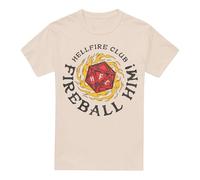 Stranger Things Hellfire Club Fireball Him Männer T-Shirt Creme S