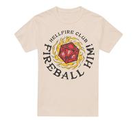 Stranger Things Hellfire Club Fireball Him T-Shirt creme in XXL