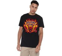 Stranger Things Hellfire Flames Unisex T Shirt, Black, XX-Large