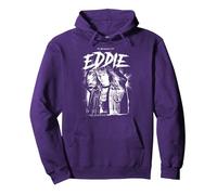 Stranger Things in Erinnerung an Eddie Munson Hellfire Club Pullover Hoodie, Unisex für Erwachsene, Violett, S