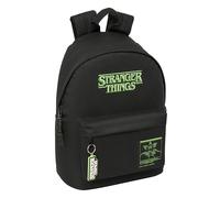 Safta Laptoprucksack Stranger Things – 14,1 Zoll, 20 l, 31×41×16 cm, Schwarz