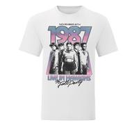 Stranger Things Season 5 - Hawkins 1987 Group Tour Poster T-Shirt weiß in M
