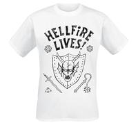 Stranger Things Season 5 - Hellfire Lives! Männer T-Shirt weiß XL