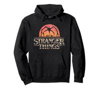 Stranger Things Sunset Logo Pullover Hoodie, Unisex für Erwachsene, Schwarz, XL