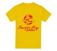 Stranger Things Surfer Boy Pizza Unisex T Shirt, Yellow, Small