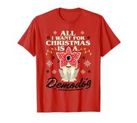 Stranger Things T-Shirt Demodog Christmas Rot Klein Unisex