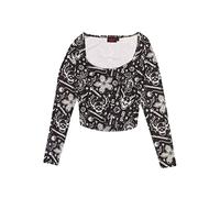 Stranger Things Top Hellfire Club All Over Print Long Sleeve Girls Damen Size M