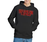 Stranger Things Unisex Retro Drippy Logo Hoodie, Black Hooded Sweatshirt, L