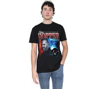 Stranger Things Unisex Season Four Jim Hopper Homage, Black T-Shirt, Schwarz, S