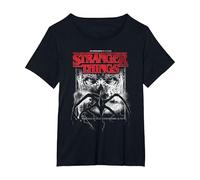 Stranger Things Vecna Mindflayer Poster T-Shirt, Damen Große Größen, Schwarz, 3X