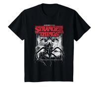 Stranger Things Vecna Mindflayer Poster T-Shirt, Kinder, Schwarz, 92