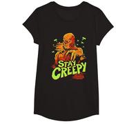 Stranger Things Vecna Stay Creepy T-Shirt, Mädchen, Schwarz, M