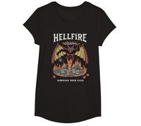 Stranger Things Vintage Hawkins High Hellfire T-Shirt, Mädchen, Schwarz, S