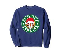 Stranger Things Weihnachtsmütze The Hawkins Tigers Sweatshirt, Unisex für Erwachsene, Marineblau, S