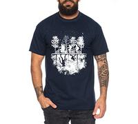 Stranger Upside Down - T-Shirt Damen Things Demogorgon Elfie Dustin Jane Hopper Upside Down tv blu-ray DVD, Farbe:Dunkelblau, Größe:4XL