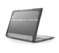 Strapazierfähige Schutzhülle für HP Envy X360 2-in-1 2K-Touchscreen-Laptop mit 14 Zoll (35,6 cm), stoßfest, matt, durchscheinend, Anti-Fingerabdruck, Schutzhülle mit TPU-überzogenem Rand (grau)