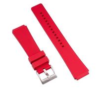 StrapHabit TQ18 FKM Gummi-Schnellverschluss-Uhrenarmband, Ersatz für Q Timex, passend für 36 mm, 38 mm, 40 mm, M79, GMT, Chronograph, Schnellverschluss-Uhrenarmband, 18 mm, Rot