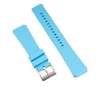 StrapHabit TQ18 FKM Gummi-Schnellverschluss-Uhrenarmband, Ersatz für Q Timex, passend für 36 mm, 38 mm, 40 mm, M79, GMT, Chronograph, Schnellverschluss-Uhrenarmband, 18 mm, Hellblau