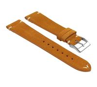 StrapsCo Handgenähtes Wildleder-Uhrenarmband mit Schnellentriegelung - wählen Sie Ihre Farbe/Länge - 18 mm, 19 mm, 20 mm, 21 mm, 22 mm, 24 mm 20mm - Long Length hautfarben