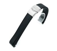 StrapXPro Uhrenarmband aus schwarzem Gummi, kompatibel mit Seiko Prospex Mini-Turtle SRPC35 SBDY085