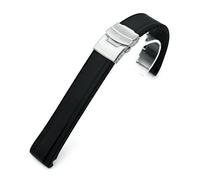 StrapXPro Uhrenarmband aus schwarzem Gummi, kompatibel mit Seiko Prospex SRP777 und King Turtles SRPF77