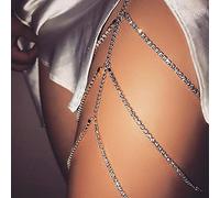 Strass Bein Oberschenkel Kette Glänzende Frauen Sexy Körper Kette Bein Oberschenkel Harness Schmuck Strand Multi Layers Gold Farbe Ketten