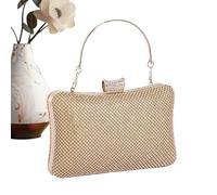 Strass-Geldbörse für Damen, glitzernde, formelle Geldbörse, Hochzeits-Clutch mit Kette und Griff, für Party, Abschlussball, Bankett, Zeremonie, Date, Verlobung, Veranstaltung, gold, Refer to