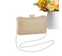 Strass-Geldbörse - Glitzernde Party-Clutch mit Kette und Griff für elegantes Abend-Styling, schimmernde Handtasche für Hochzeiten, Bälle, Bankette, Zeremonien und Verabredungen | Stilvolles Accessoire