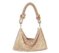 Strass Geldbörse Sparkly Abendtasche Silber Clutch Geldbörsen für Frauen Abend Crossbody Handtaschen für Party Abschlussball Club Hochzeit, Gold, modisch