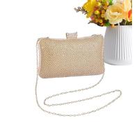 Strass-Geldbörsen für Damen, glitzernde, formelle Geldbörse, Abendtasche mit Kette und Griff, für Hochzeit, Party, Abschlussball, Bankett, Zeremonie, Date, Verlobung, Veranstaltung, gold, Refer to