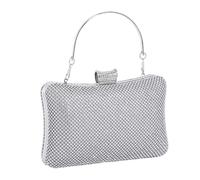 Strass Glitzer Clutch - Schimmernde Handtasche Eleganter, Geldbeutel Kettenriemen Tragegriff Kompakt, Luxus Optik Modisches Accessoire | Hochzeit Empfang Gala Feier Zeremonie Verabredung Festmode