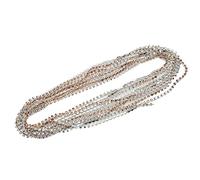 Strass-Klauenkette, glänzend, bunt, rund, DIY-Kleidungsdekoration für Hochzeitskleider, Schmuck, Accessoires, Glaslegierung, 5 Yards (Silberboden-Champagner)