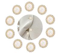 Strass Rund Kristall Blume Knöpfe Mit Flacher Rückseite - Harz Dekorative Knopf für DIY Kleidung, Schuhe, Tasche, Schmuckherstellung, Hochzeit Dekoration - 18MM 10 Stück