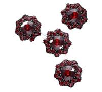 Strassknöpfe, Blumen-Metall-Strass-Knöpfe, 4 Stück, 17-28 mm(Jrb-a5736-4,25mm)