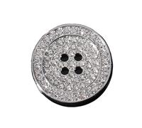 Strassknöpfe, Strassknöpfe 10 Stück 4-Loch Mehrfarbig 15-25mm(Silver,25mm)